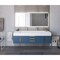 Castello Usa Nile 72" Wall Mounted Blue Vanity With White Top And Gold Handles CB-MC-72BLU-GLD-2053-WH - alternate 4